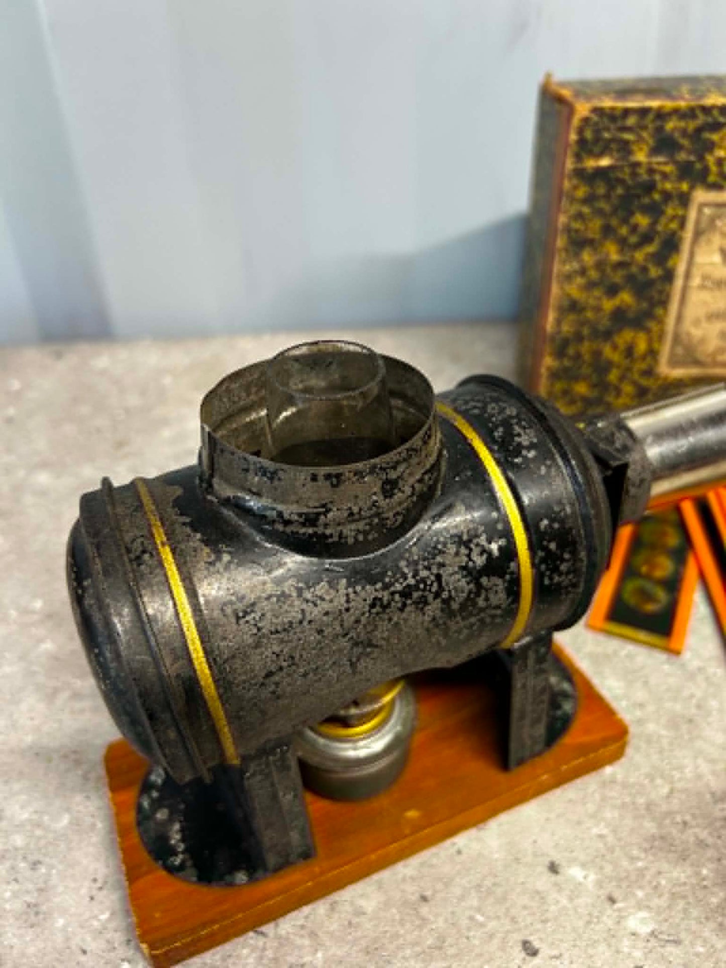 Merkelbach & Co. No. 490 Magic Lantern Projector w/ Box & Slides