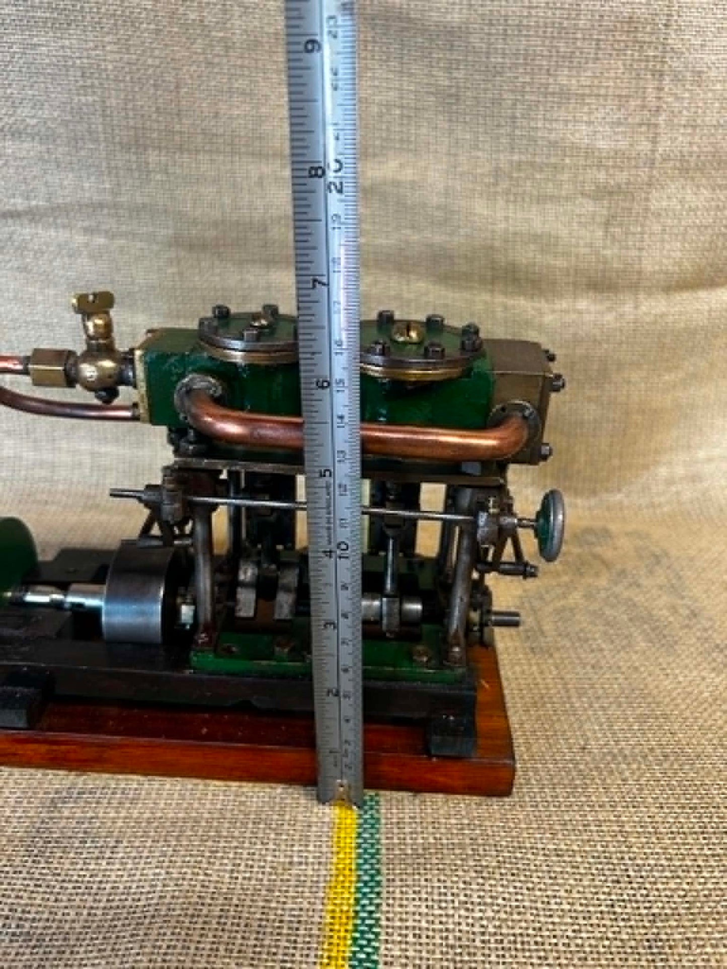 Scratch-Built Twin Vertical Marine Engine Model