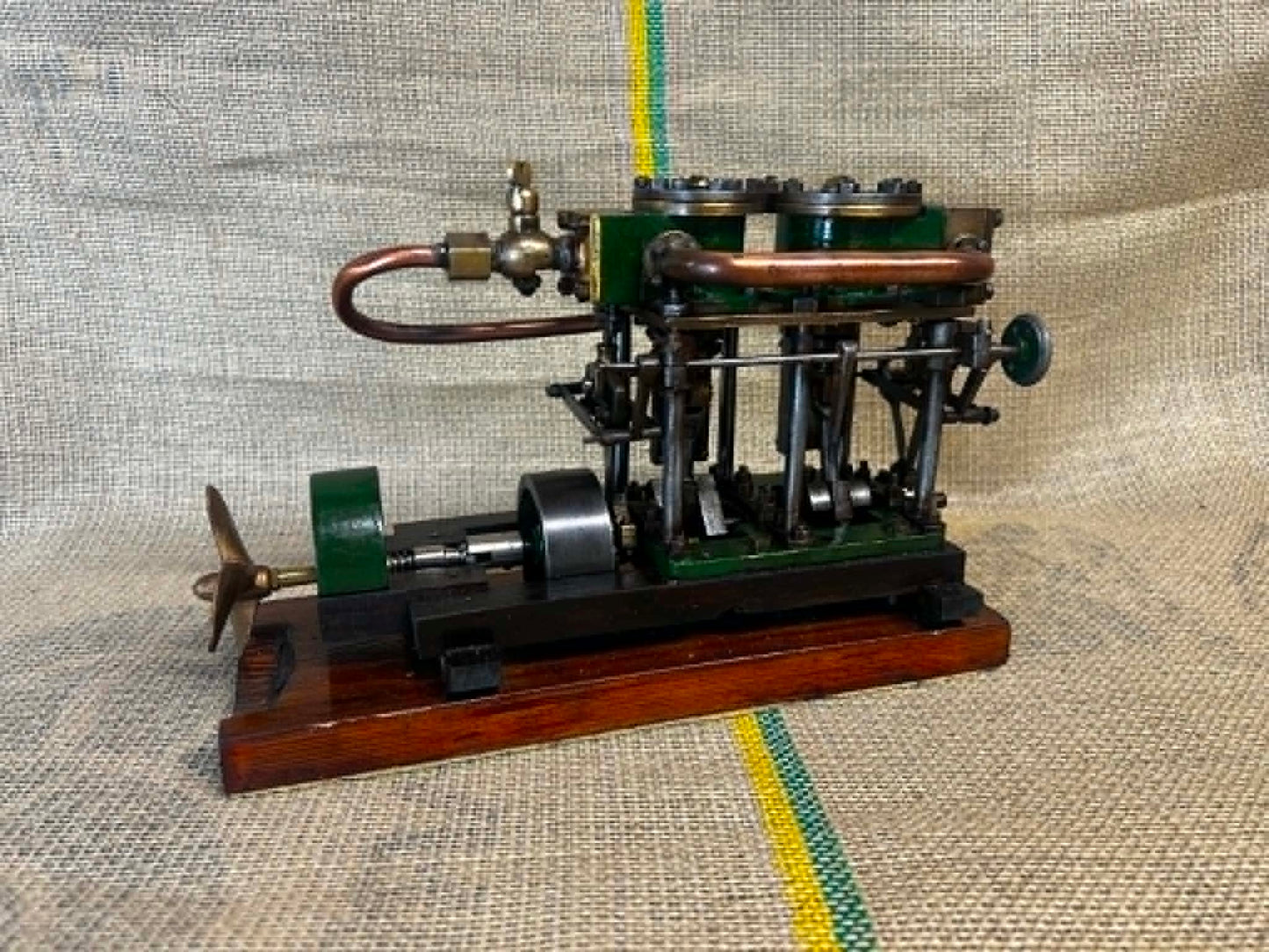 Scratch-Built Twin Vertical Marine Engine Model