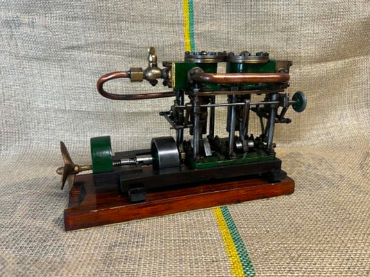 Scratch-Built Twin Vertical Marine Engine Model