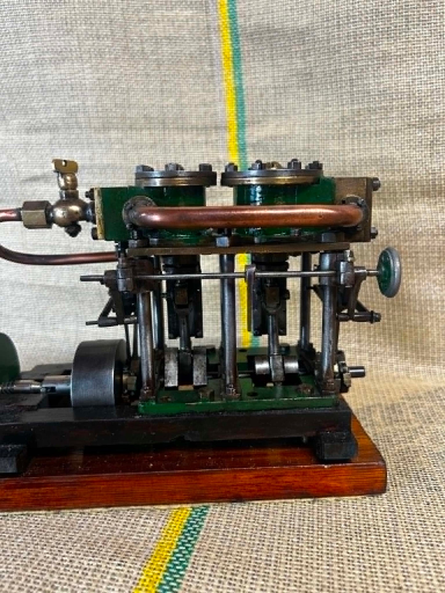 Scratch-Built Twin Vertical Marine Engine Model