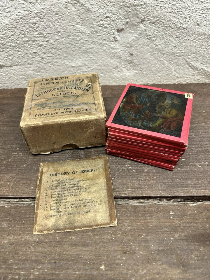 Superior Coloured Lithographic Lantern Slides ‘Joseph’ Optical Projection