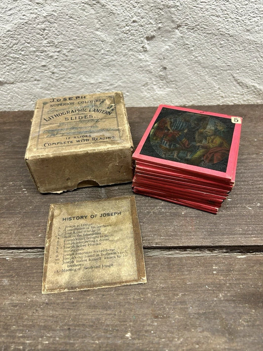 Superior Coloured Lithographic Lantern Slides ‘Joseph’ Optical Projection