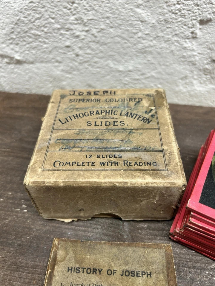 Superior Coloured Lithographic Lantern Slides ‘Joseph’ Optical Projection